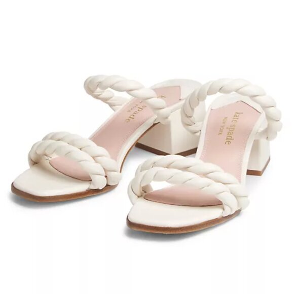 kate spade new york Nina Leather Block Heel Sandals - Picture 1 of 5